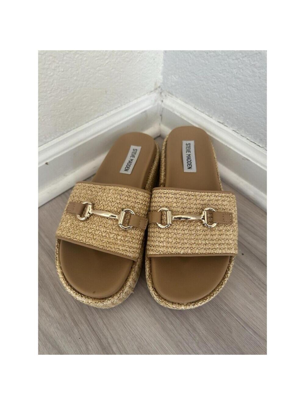 Steve Madden Raffia Sandals Size 6 Summer Vacation